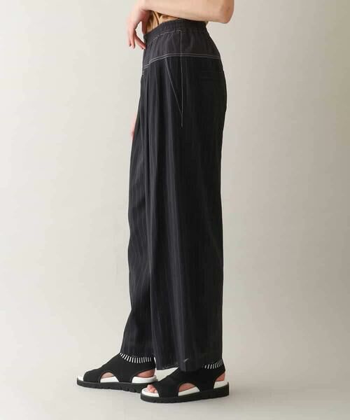 HIROKO KOSHINO / ヒロココシノ その他パンツ | ストライプオーガンジーワイドパンツ /洗える | 詳細1