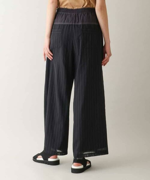 HIROKO KOSHINO / ヒロココシノ その他パンツ | ストライプオーガンジーワイドパンツ /洗える | 詳細2