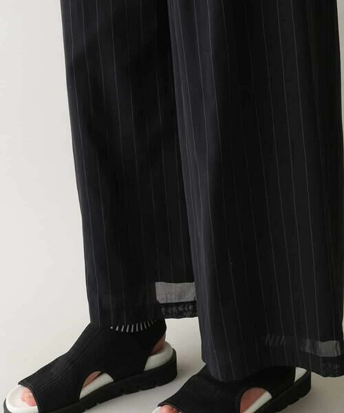 HIROKO KOSHINO / ヒロココシノ その他パンツ | ストライプオーガンジーワイドパンツ /洗える | 詳細6