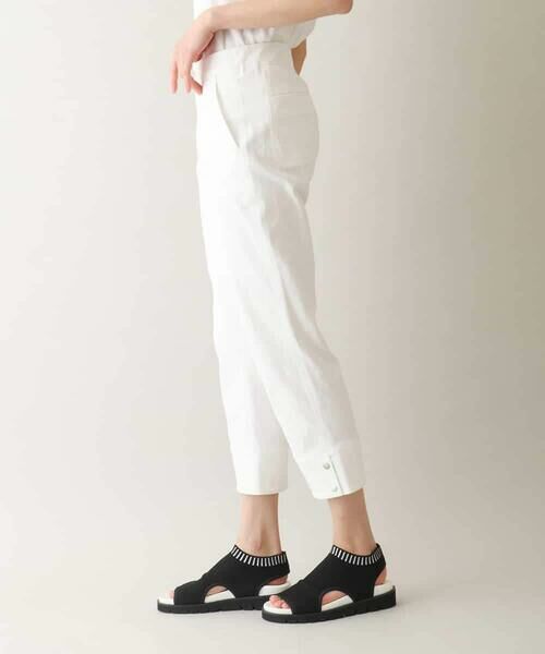 HIROKO KOSHINO / ヒロココシノ チノ・ワークパンツ | ドットボタンアクセントパンツ /洗える | 詳細1