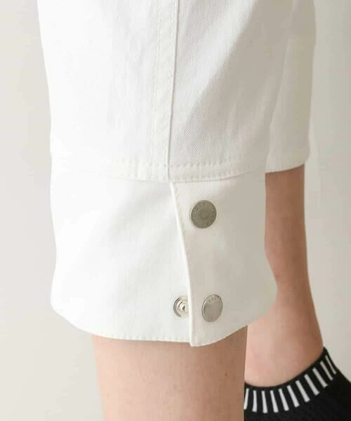 HIROKO KOSHINO / ヒロココシノ チノ・ワークパンツ | ドットボタンアクセントパンツ /洗える | 詳細7