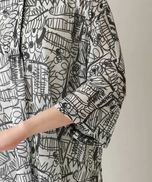 HIROKO KOSHINO / ヒロココシノ チュニック | 幾何柄プリントポロチュニック /洗える | 詳細5