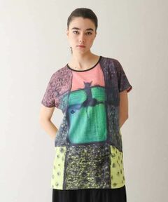 HIROKO KOSHINO / ヒロココシノ チュニック | ネコモチーフアートプリントチュニック/日本製/洗える