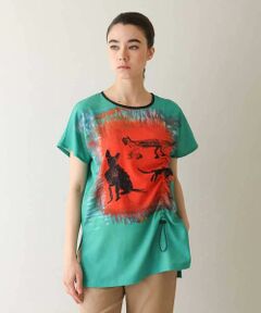 HIROKO KOSHINO / ヒロココシノ チュニック | ネコモチーフアートプリントチュニック/日本製/洗える