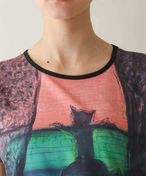 HIROKO KOSHINO / ヒロココシノ チュニック | ネコモチーフアートプリントチュニック/日本製/洗える | 詳細14