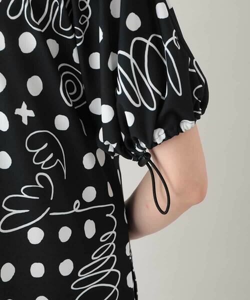 HIROKO KOSHINO / ヒロココシノ ロング・マキシ丈ワンピース | 幾何ドット柄プリントワンピース/日本製/洗濯機で洗える | 詳細10