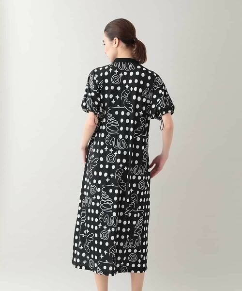HIROKO KOSHINO / ヒロココシノ ロング・マキシ丈ワンピース | 幾何ドット柄プリントワンピース/日本製/洗濯機で洗える | 詳細6