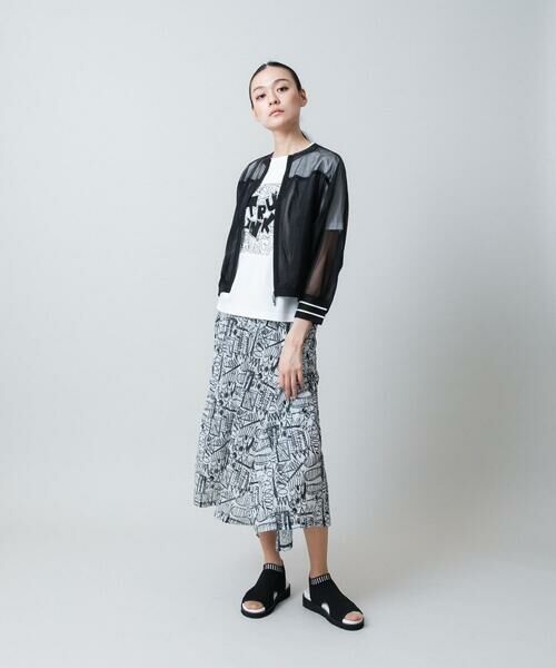HIROKO KOSHINO / ヒロココシノ ロング・マキシ丈スカート | 幾何柄プリントフレアスカート/洗える | 詳細11