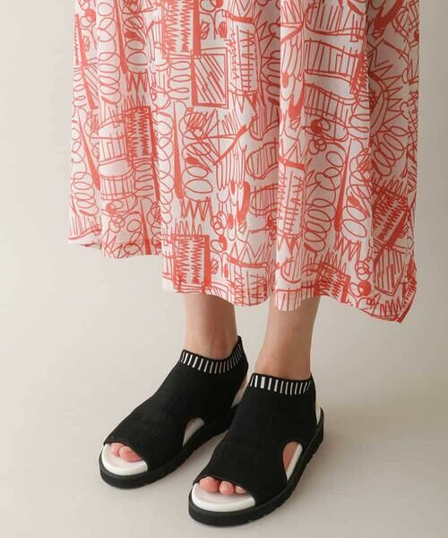 HIROKO KOSHINO / ヒロココシノ ロング・マキシ丈スカート | 幾何柄プリントフレアスカート/洗える | 詳細6