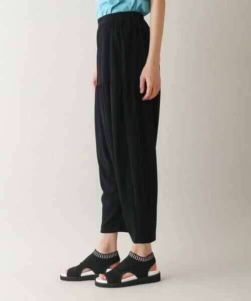 HIROKO KOSHINO / ヒロココシノ その他パンツ | 異素材ドッキングサルエルジャージパンツ/日本製/洗える | 詳細1