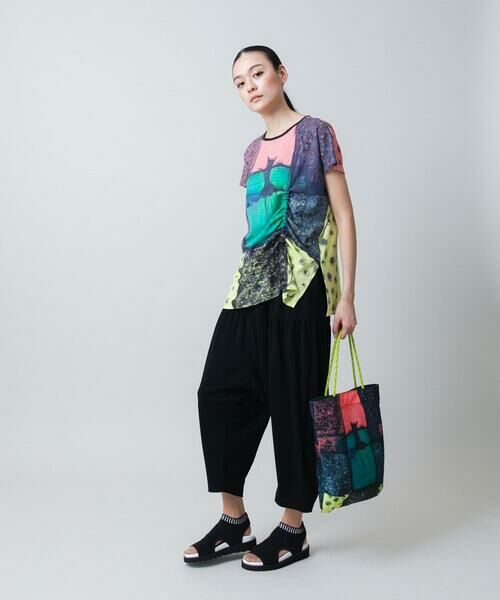 HIROKO KOSHINO / ヒロココシノ その他パンツ | 異素材ドッキングサルエルジャージパンツ/日本製/洗える | 詳細9