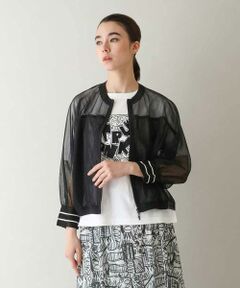 HIROKO KOSHINO / ヒロココシノ その他アウター | シアーニットジップブルゾン/洗える