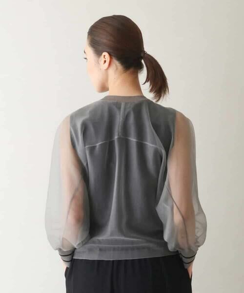 HIROKO KOSHINO / ヒロココシノ その他アウター | シアーニットジップブルゾン/洗える | 詳細3