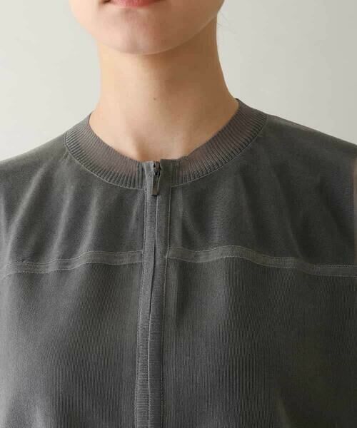 HIROKO KOSHINO / ヒロココシノ その他アウター | シアーニットジップブルゾン/洗える | 詳細4