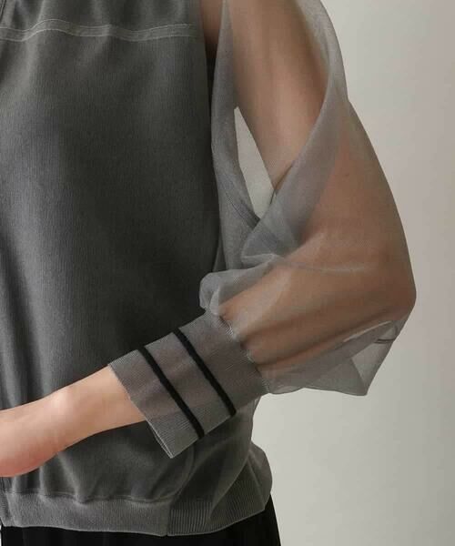 HIROKO KOSHINO / ヒロココシノ その他アウター | シアーニットジップブルゾン/洗える | 詳細6