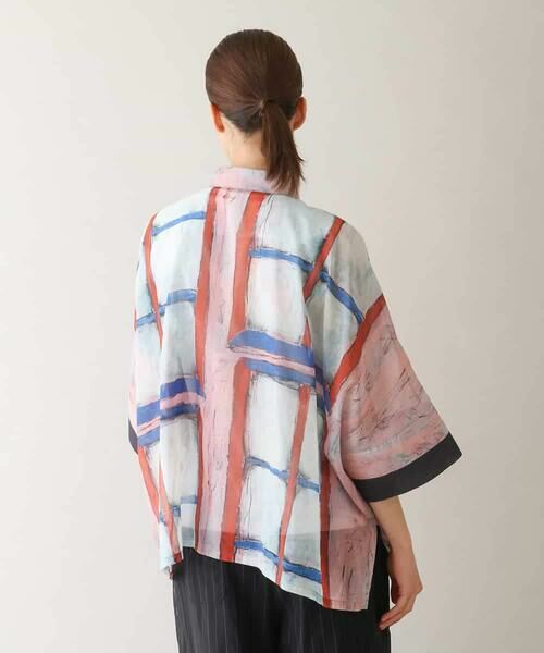 HIROKO KOSHINO / ヒロココシノ シャツ・ブラウス | ネコモチーフアートプリントシャツ/日本製/洗える | 詳細2