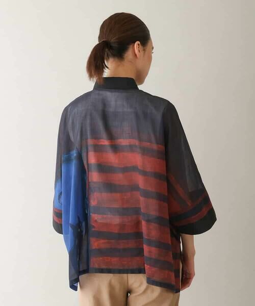 HIROKO KOSHINO / ヒロココシノ シャツ・ブラウス | ネコモチーフアートプリントシャツ/日本製/洗える | 詳細5