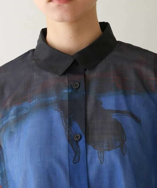 HIROKO KOSHINO / ヒロココシノ シャツ・ブラウス | ネコモチーフアートプリントシャツ/日本製/洗える | 詳細6