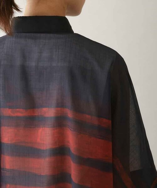 HIROKO KOSHINO / ヒロココシノ シャツ・ブラウス | ネコモチーフアートプリントシャツ/日本製/洗える | 詳細7