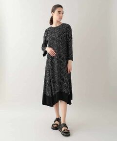 19 ヒロココシノインターナショナル　ニットワンピース 裾プリーツデザインニットワンピース(ワンピース) | HIROKO