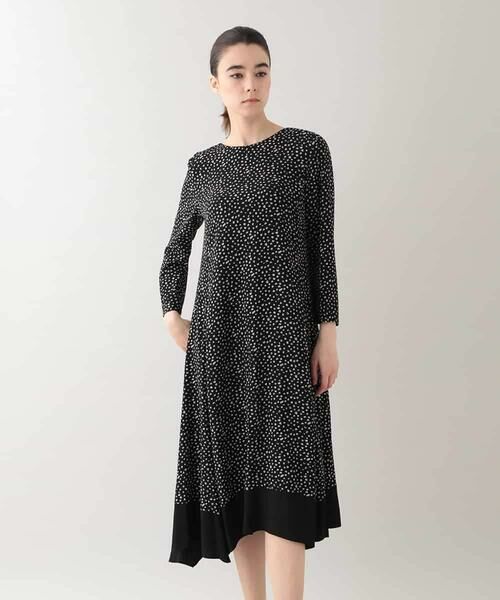 HIROKO KOSHINO / ヒロココシノ ロング・マキシ丈ワンピース | 小付きレオパード柄ワンピース /日本製 | 詳細1