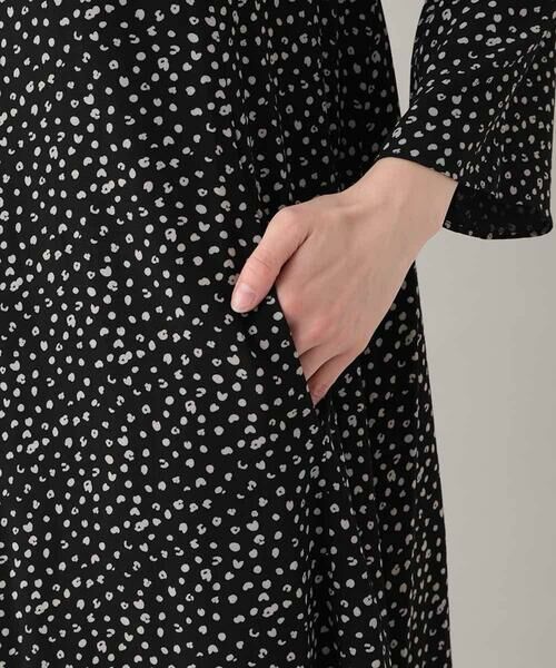 HIROKO KOSHINO / ヒロココシノ ロング・マキシ丈ワンピース | 小付きレオパード柄ワンピース /日本製 | 詳細7