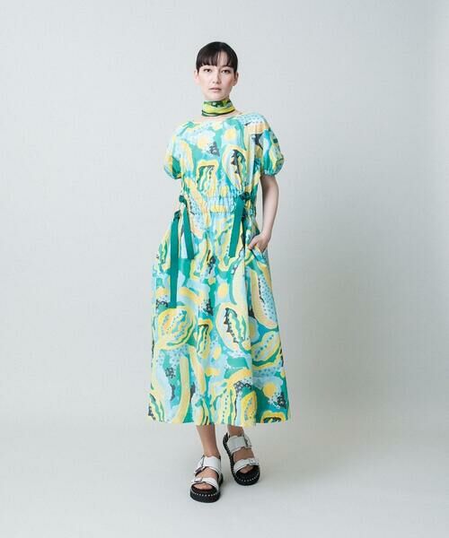HIROKO KOSHINO / ヒロココシノ ロング・マキシ丈ワンピース | アーティスティックプリントワンピース /日本製 | 詳細12