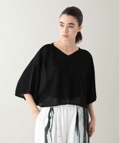 HIROKO KOSHINO / ヒロココシノ ニット・セーター | 【2WAY】テープヤーンドルマンニットプルオーバー /日本製