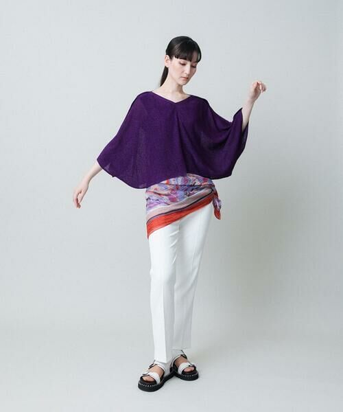 HIROKO KOSHINO / ヒロココシノ ニット・セーター | 【2WAY】テープヤーンドルマンニットプルオーバー /日本製 | 詳細8