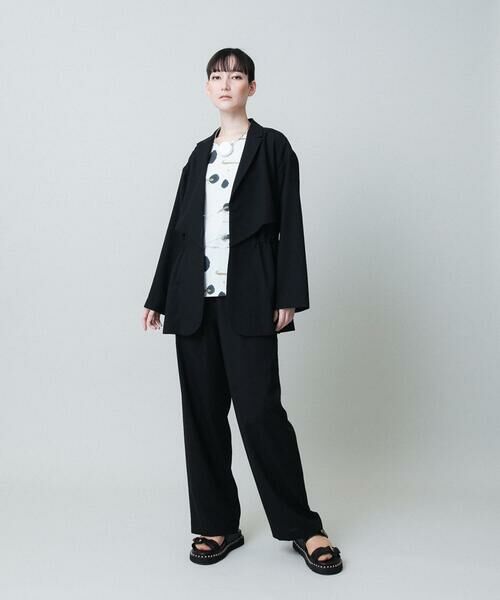 HIROKO KOSHINO / ヒロココシノ テーラードジャケット | リネンライクウエストギャザージャケット/日本製 | 詳細13