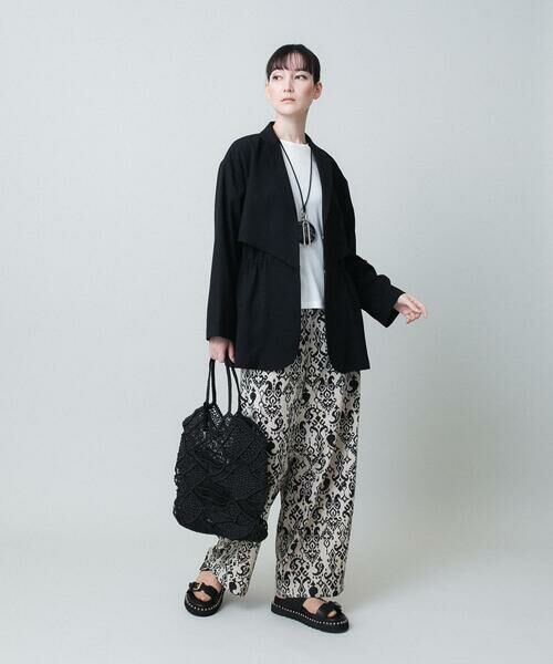 HIROKO KOSHINO / ヒロココシノ テーラードジャケット | リネンライクウエストギャザージャケット/日本製 | 詳細14