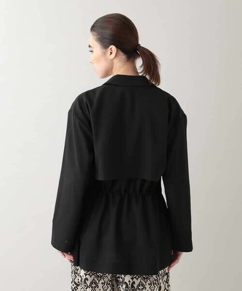 HIROKO KOSHINO / ヒロココシノ テーラードジャケット | リネンライクウエストギャザージャケット/日本製 | 詳細3