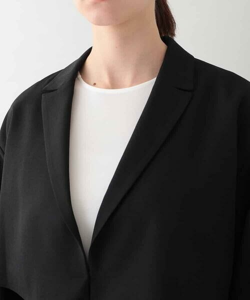 HIROKO KOSHINO / ヒロココシノ テーラードジャケット | リネンライクウエストギャザージャケット/日本製 | 詳細4