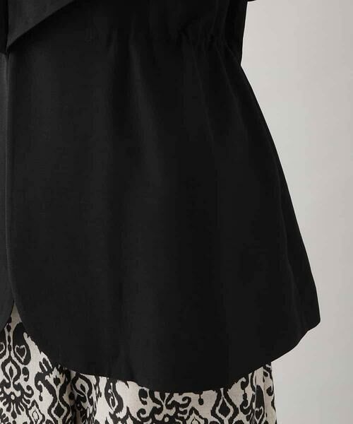 HIROKO KOSHINO / ヒロココシノ テーラードジャケット | リネンライクウエストギャザージャケット/日本製 | 詳細8