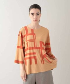 HIROKO KOSHINO / ヒロココシノ カットソー | クールベア天竺幾何プリントカットソー /日本製/洗える