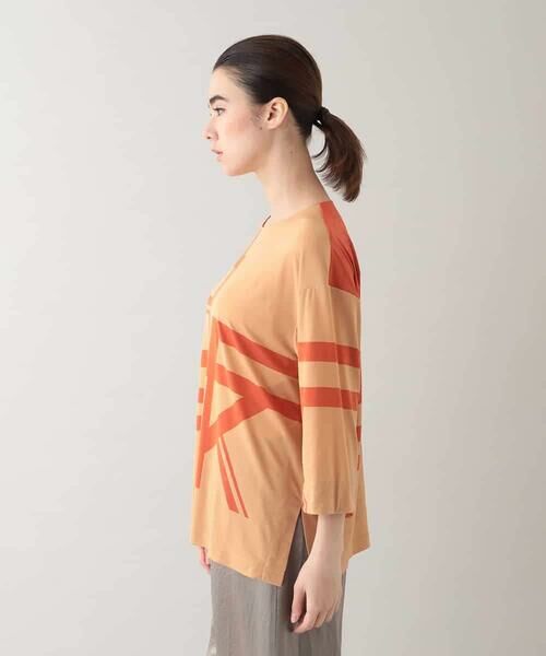 HIROKO KOSHINO / ヒロココシノ カットソー | クールベア天竺幾何プリントカットソー /日本製/洗える | 詳細1