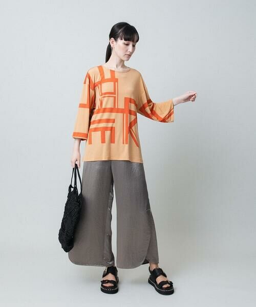 HIROKO KOSHINO / ヒロココシノ カットソー | クールベア天竺幾何プリントカットソー /日本製/洗える | 詳細8