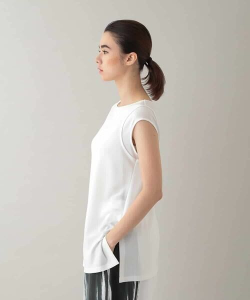 HIROKO KOSHINO / ヒロココシノ カットソー | ドライポンチレイヤードライクカットソー /日本製/洗える | 詳細1