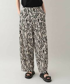 HIROKO KOSHINO / ヒロココシノ その他パンツ | コットンリネンダマスク柄パンツ /日本製