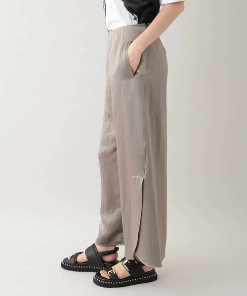 HIROKO KOSHINO / ヒロココシノ その他パンツ | サテンワイドデザインパンツ /日本製 | 詳細1