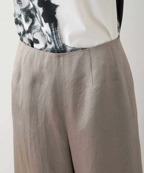 HIROKO KOSHINO / ヒロココシノ その他パンツ | サテンワイドデザインパンツ /日本製 | 詳細3