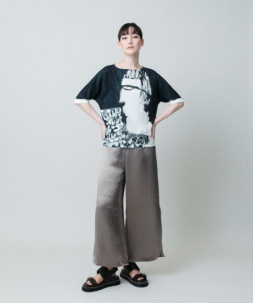 HIROKO KOSHINO / ヒロココシノ その他パンツ | サテンワイドデザインパンツ /日本製 | 詳細9