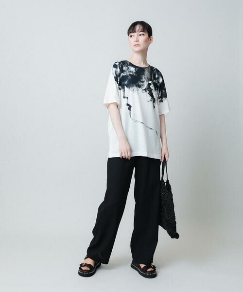 HIROKO KOSHINO / ヒロココシノ チノ・ワークパンツ | リネンライクイージーワイドパンツ /日本製 | 詳細10