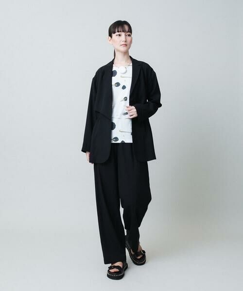 HIROKO KOSHINO / ヒロココシノ チノ・ワークパンツ | リネンライクイージーワイドパンツ /日本製 | 詳細8