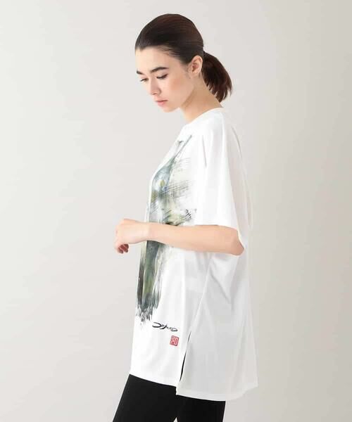 墨絵プリントチュニックTシャツ /日本製/洗える （チュニック