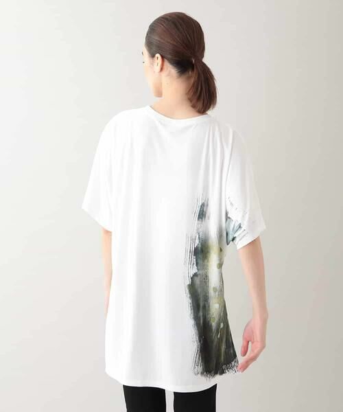 HIROKO KOSHINO / ヒロココシノ チュニック | 墨絵プリントチュニックTシャツ /日本製/洗える | 詳細3