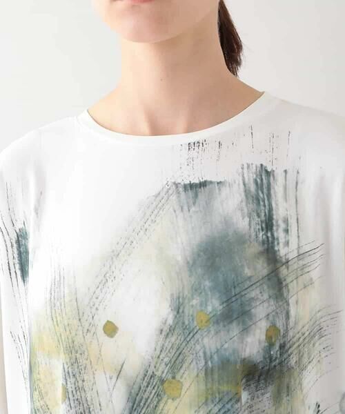 HIROKO KOSHINO / ヒロココシノ チュニック | 墨絵プリントチュニックTシャツ /日本製/洗える | 詳細5