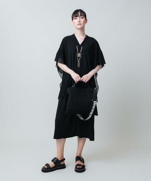 HIROKO KOSHINO / ヒロココシノ ロング・マキシ丈ワンピース | 【UVカット/遮熱性】ウイングスリーブジャージーワンピース /日本製/洗える | 詳細12