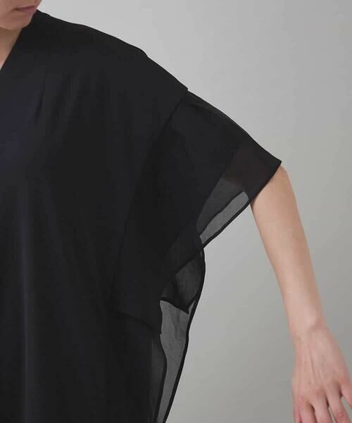 HIROKO KOSHINO / ヒロココシノ ロング・マキシ丈ワンピース | 【UVカット/遮熱性】ウイングスリーブジャージーワンピース /日本製/洗える | 詳細8