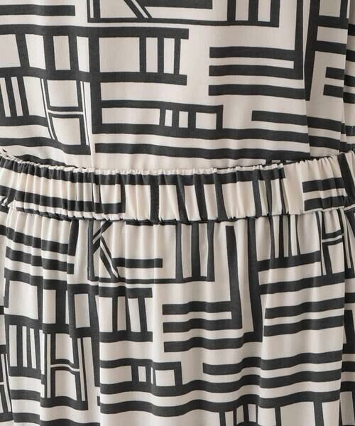 HIROKO KOSHINO / ヒロココシノ ロング・マキシ丈スカート | 幾何プリント立体ドレープスカート /日本製/洗える | 詳細3